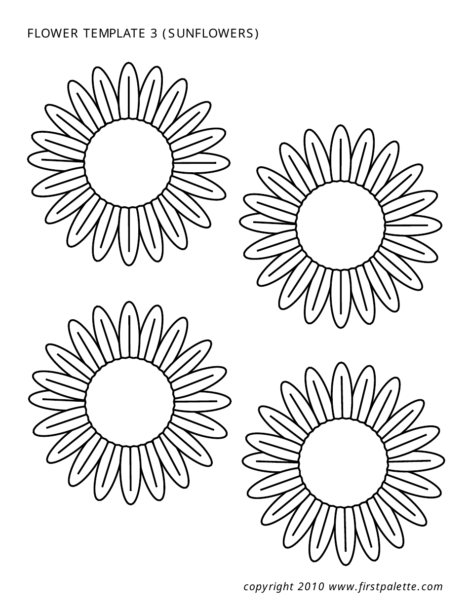 Sunflower Templates - Three, Page 1