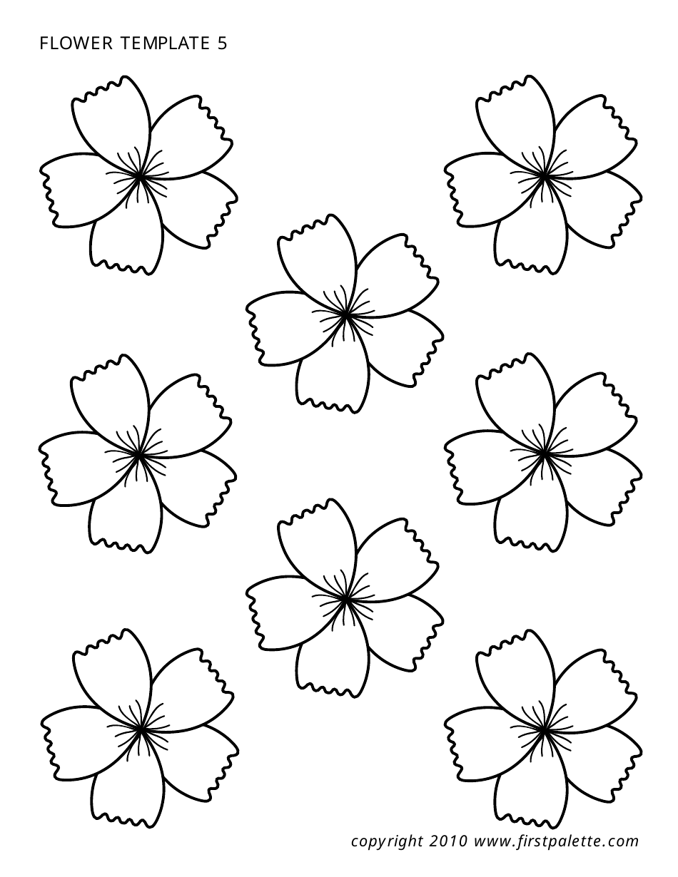 Flower Templates - Eight, Page 1