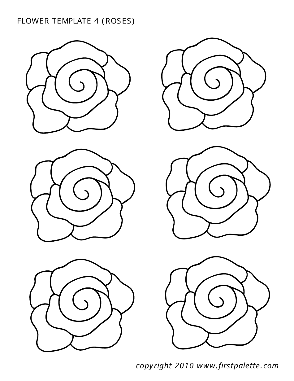 Rose Flower Templates, Page 1