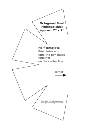 Hexagonal and Octagonal Bowl Sewing Pattern Templates, Page 10