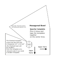 Hexagonal and Octagonal Bowl Sewing Pattern Templates, Page 11