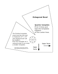 Hexagonal and Octagonal Bowl Sewing Pattern Templates, Page 12