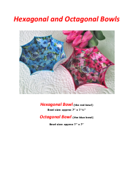 Hexagonal and Octagonal Bowl Sewing Pattern Templates