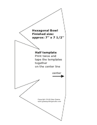 Hexagonal and Octagonal Bowl Sewing Pattern Templates, Page 9