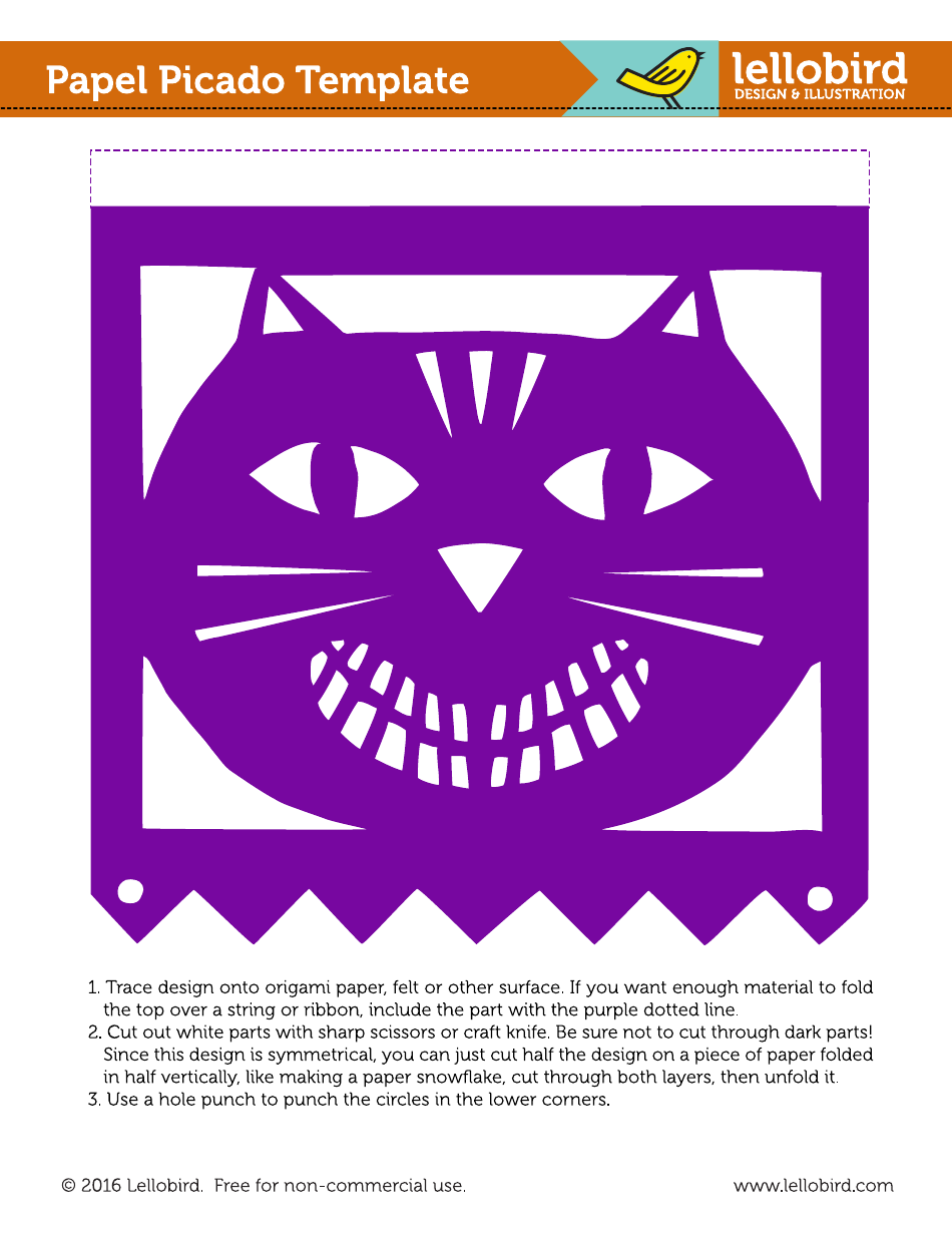Papel Picado Templates - Violet, Page 4