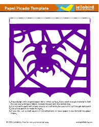Document preview: Papel Picado Templates - Violet
