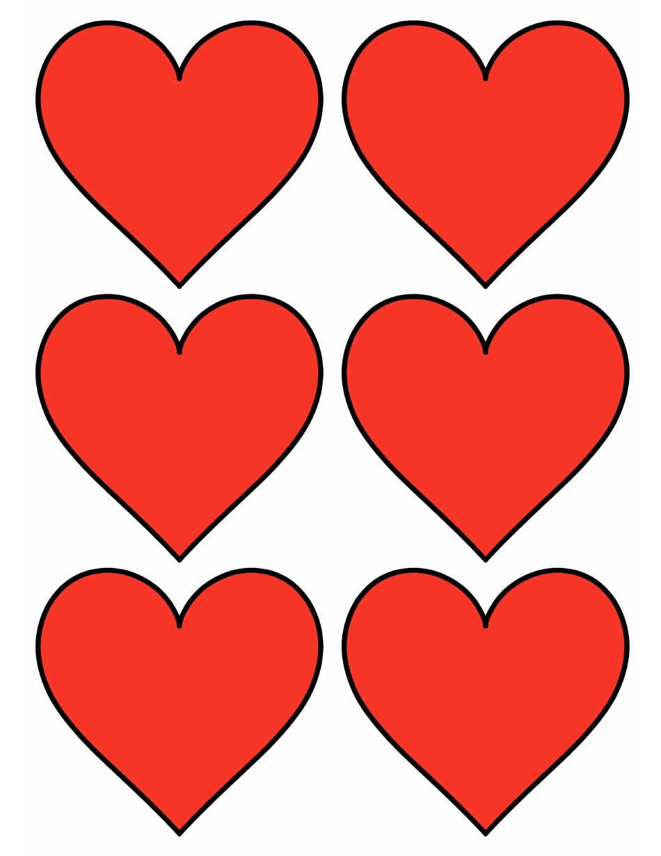 Red Heart Shaped Templates, Page 1