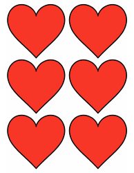 Document preview: Red Heart Shaped Templates