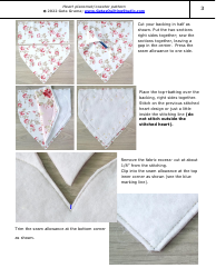 Heart Placemat/Coaster Sewing Pattern Templates, Page 3