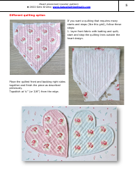 Heart Placemat/Coaster Sewing Pattern Templates, Page 5