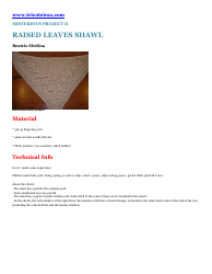 Document preview: Raised Leaves Shawl Knitting Pattern