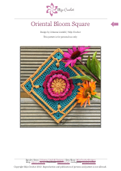 Document preview: Oriental Bloom Square Crochet Pattern