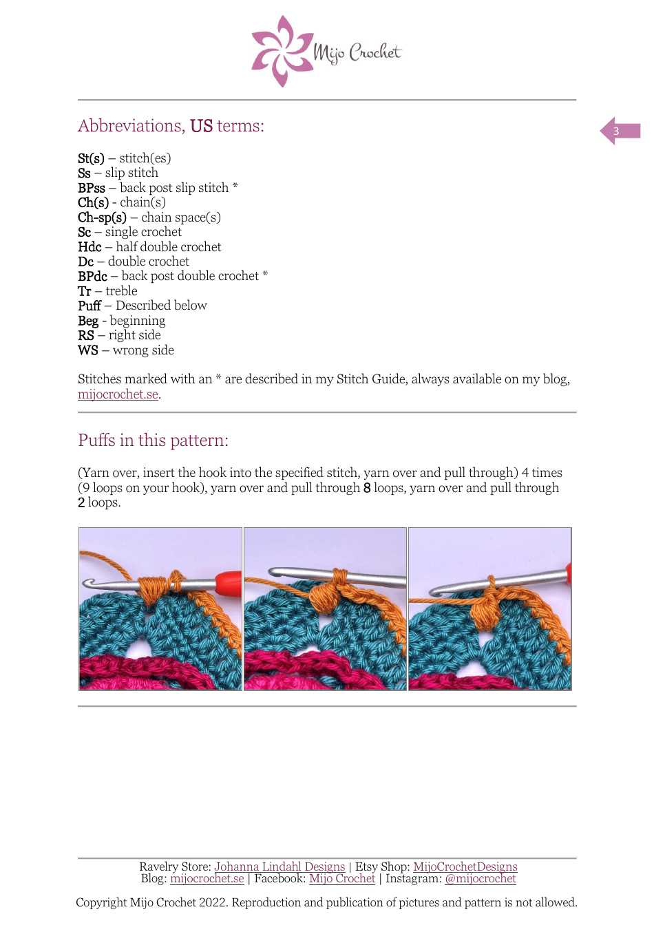 Oriental Bloom Square Crochet Pattern, Page 3