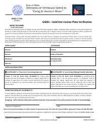 Document preview: Form GS001 Gold Star License Plate Verification - Idaho