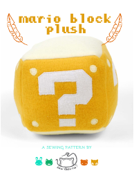 Mario Block Plush Sewing Pattern Templates