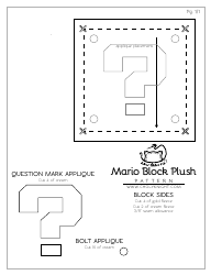 Mario Block Plush Sewing Pattern Templates, Page 7