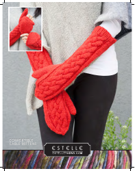 Convertible Cable Mittens Knitting Pattern