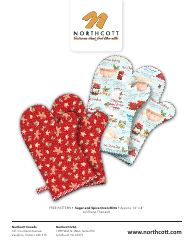 Sugar and Spice Oven Mitts Sewing Pattern Templates