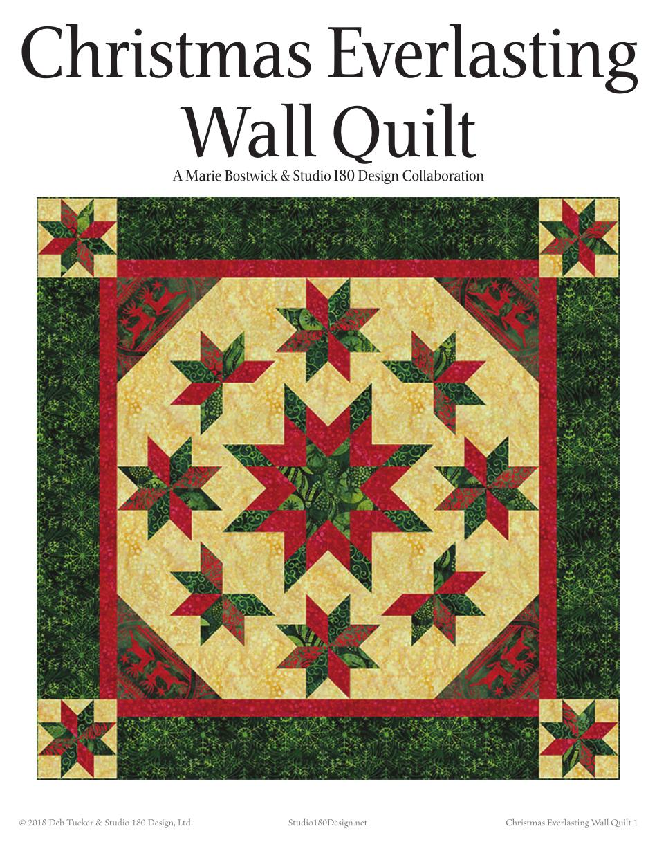 Christmas Everlasting Wall Quilt Pattern Templates - Preview Image