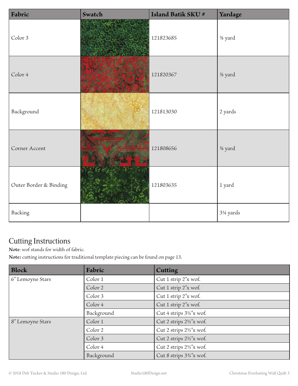 Christmas Everlasting Wall Quilt Pattern Templates, Page 3