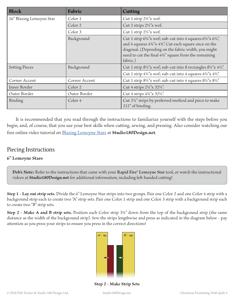 Christmas Everlasting Wall Quilt Pattern Templates, Page 4