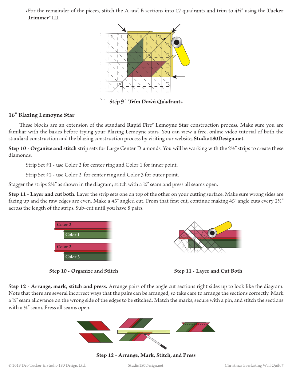 Christmas Everlasting Wall Quilt Pattern Templates, Page 7
