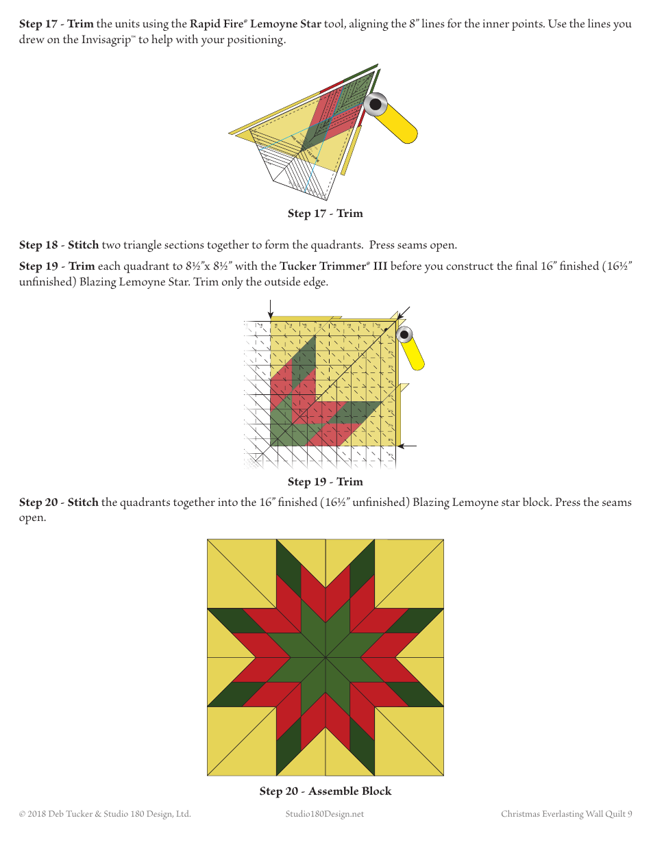 Christmas Everlasting Wall Quilt Pattern Templates, Page 9