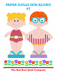 Boy and Girl Paper Dolls Sewing Pattern Templates