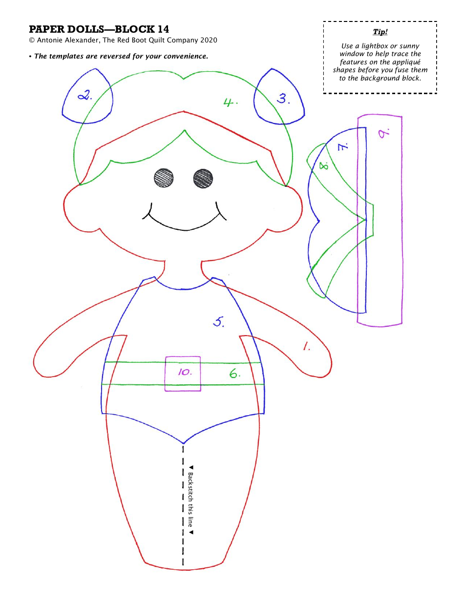 Boy and Girl Paper Dolls Sewing Pattern Templates, Page 4