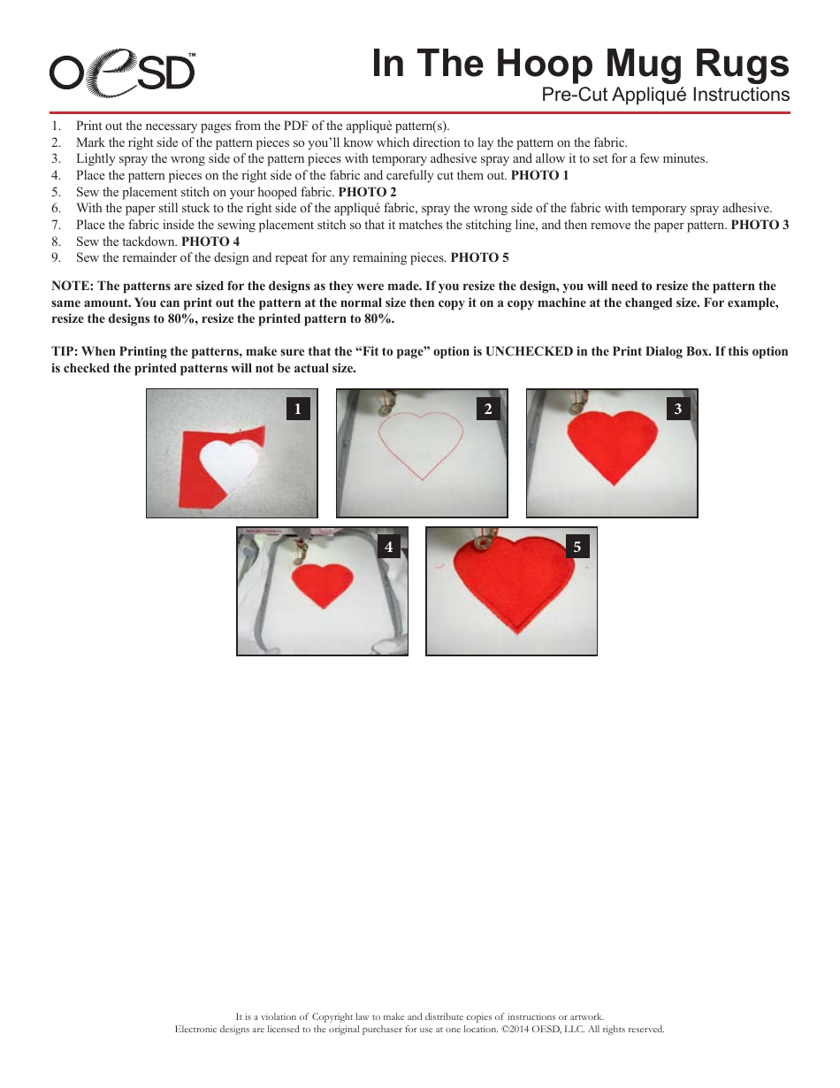 Mug Rug Pattern Templates, Page 3