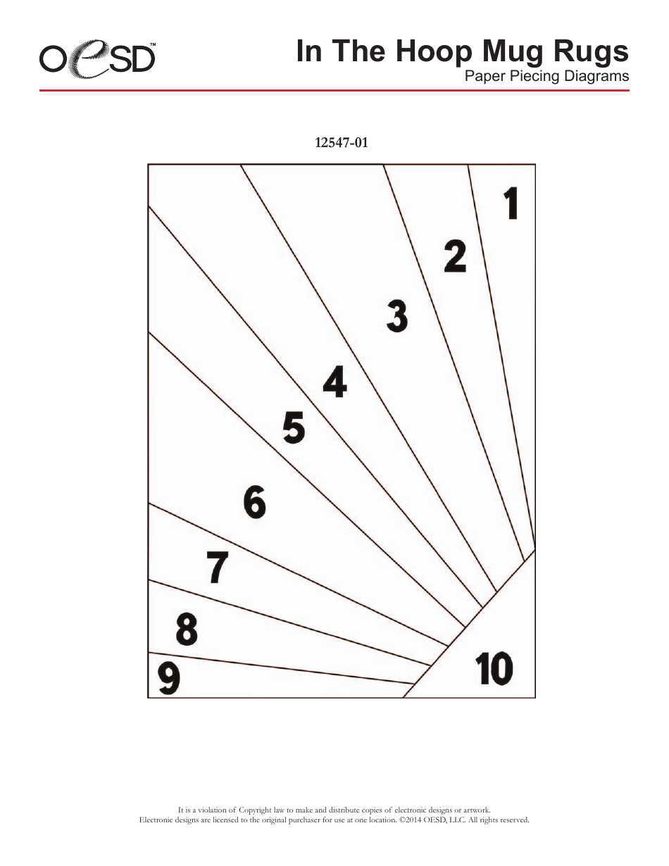 Mug Rug Pattern Templates, Page 8