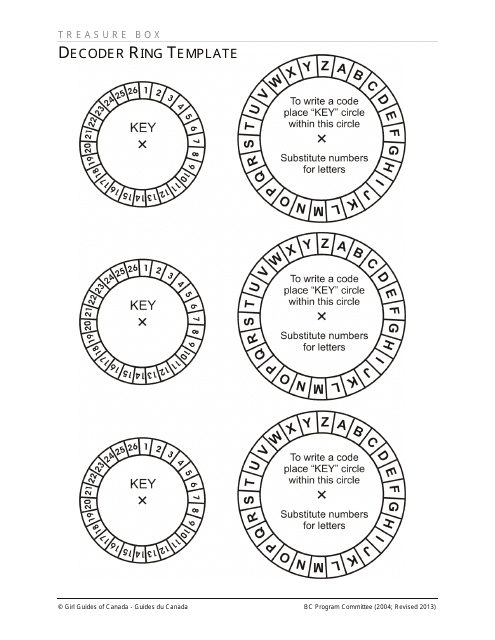 Decoder Ring Templates