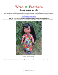 Document preview: 16" Toddler Doll Dress Sewing Pattern Template