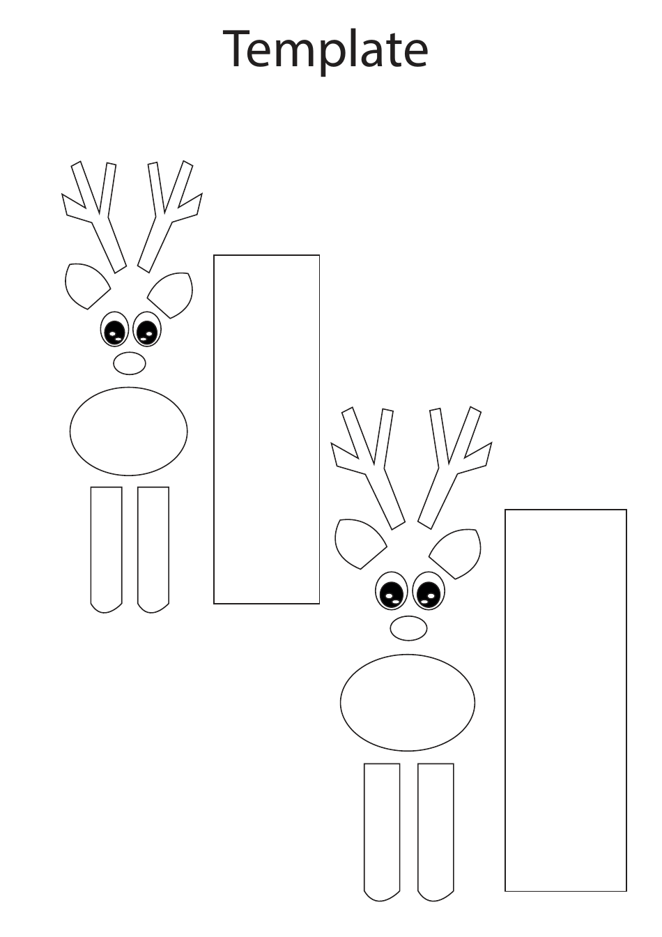 Reindeer Template, Page 1