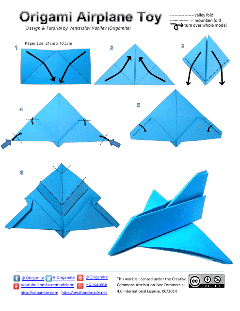Origami Airplane Guide - Free Template