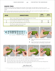 Squid Amigurumi Crochet Pattern Templates, Page 15