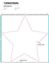 Document preview: 8"x8" Star Sticker Template