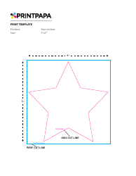 Document preview: 5"x5" Star Sticker Template