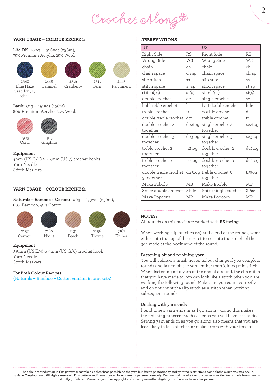 Clementine  Acanthus Crochet Pattern - UK Terms, Page 3