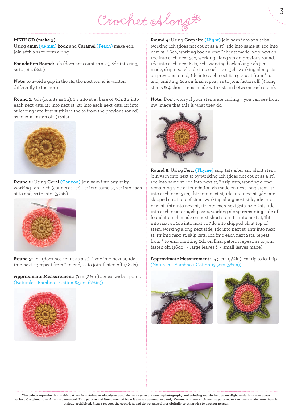 Clementine  Acanthus Crochet Pattern - UK Terms, Page 4