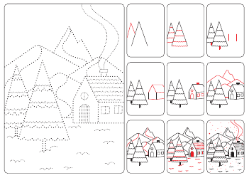 Document preview: Christmas Connect the Dots Card Template