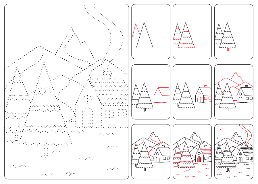 Christmas Connect the Dots Card Template Download Pdf