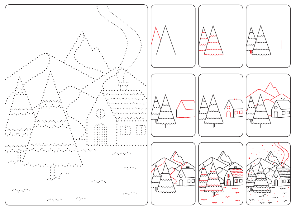 Christmas Connect the Dots Card Template, Page 1