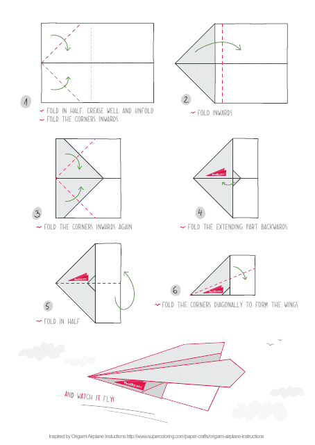 A step-by-step origami plane guide.