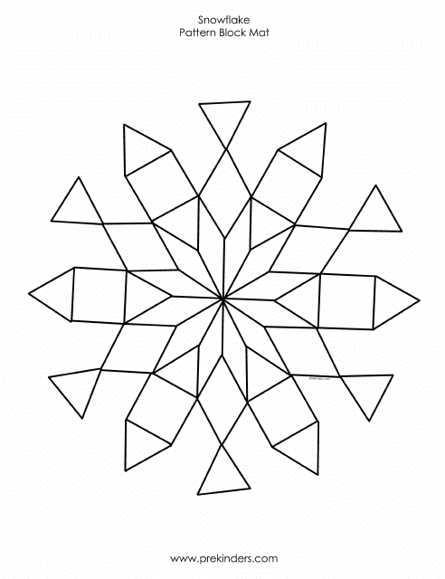 Snowflake Pattern Block Mat Template Download Pdf