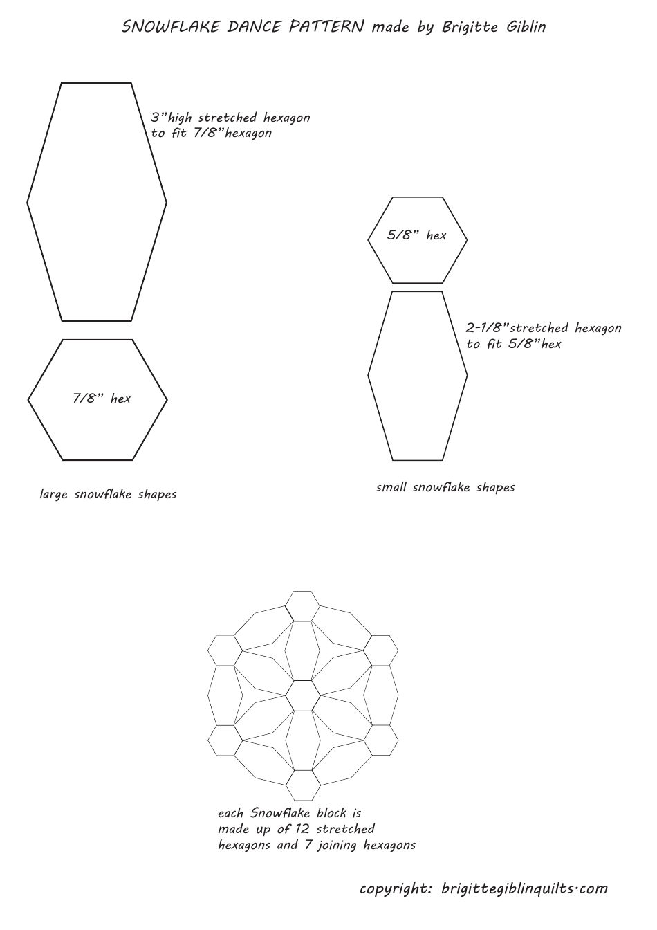 Snowflake Dance Quilt Pattern Templates, Page 5