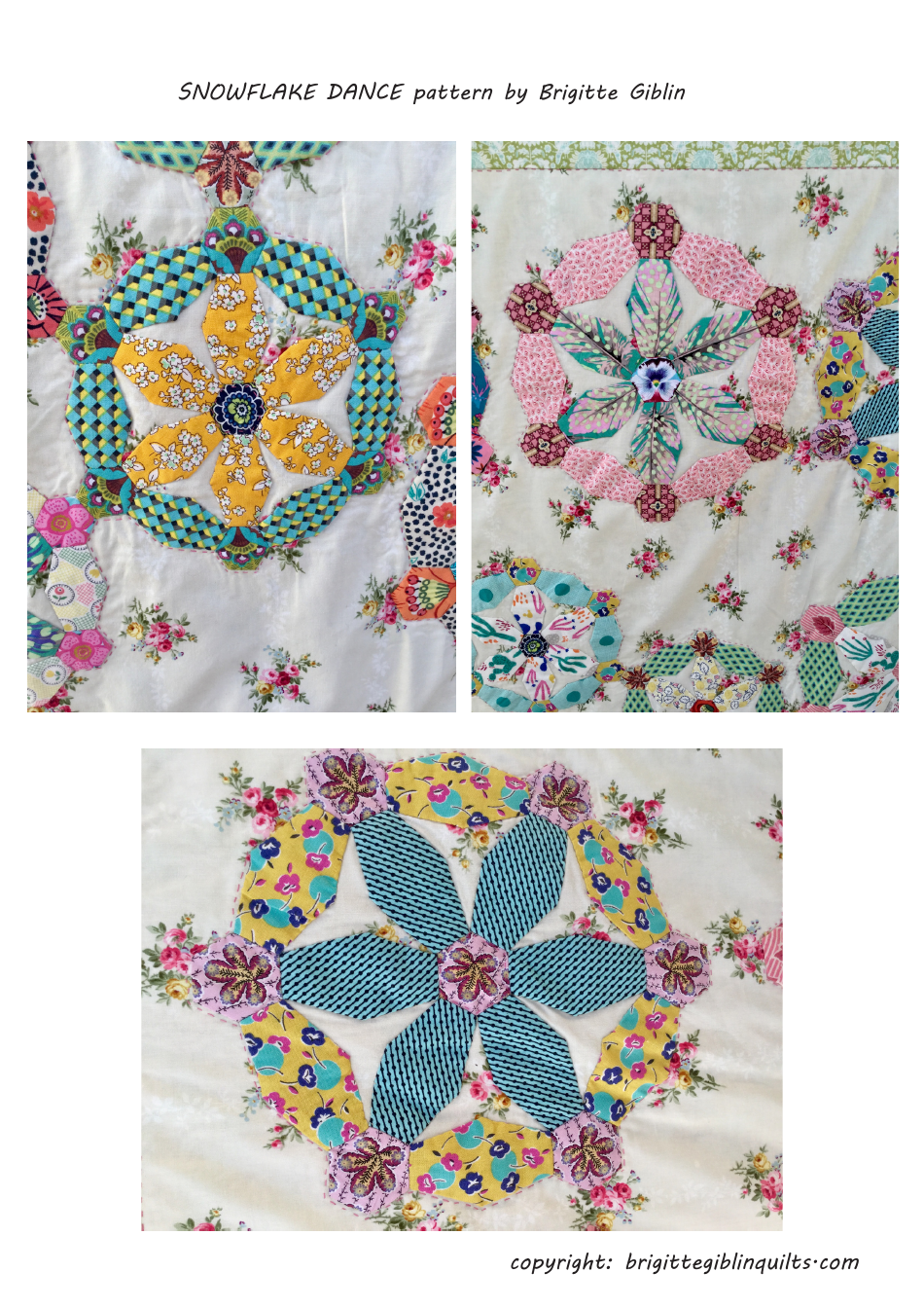 Snowflake Dance Quilt Pattern Templates, Page 6