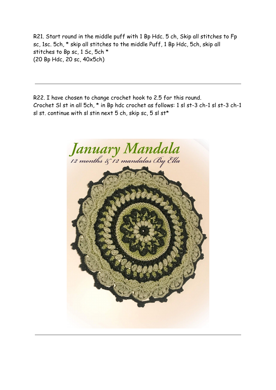 Mandala Crochet Pattern, Page 11