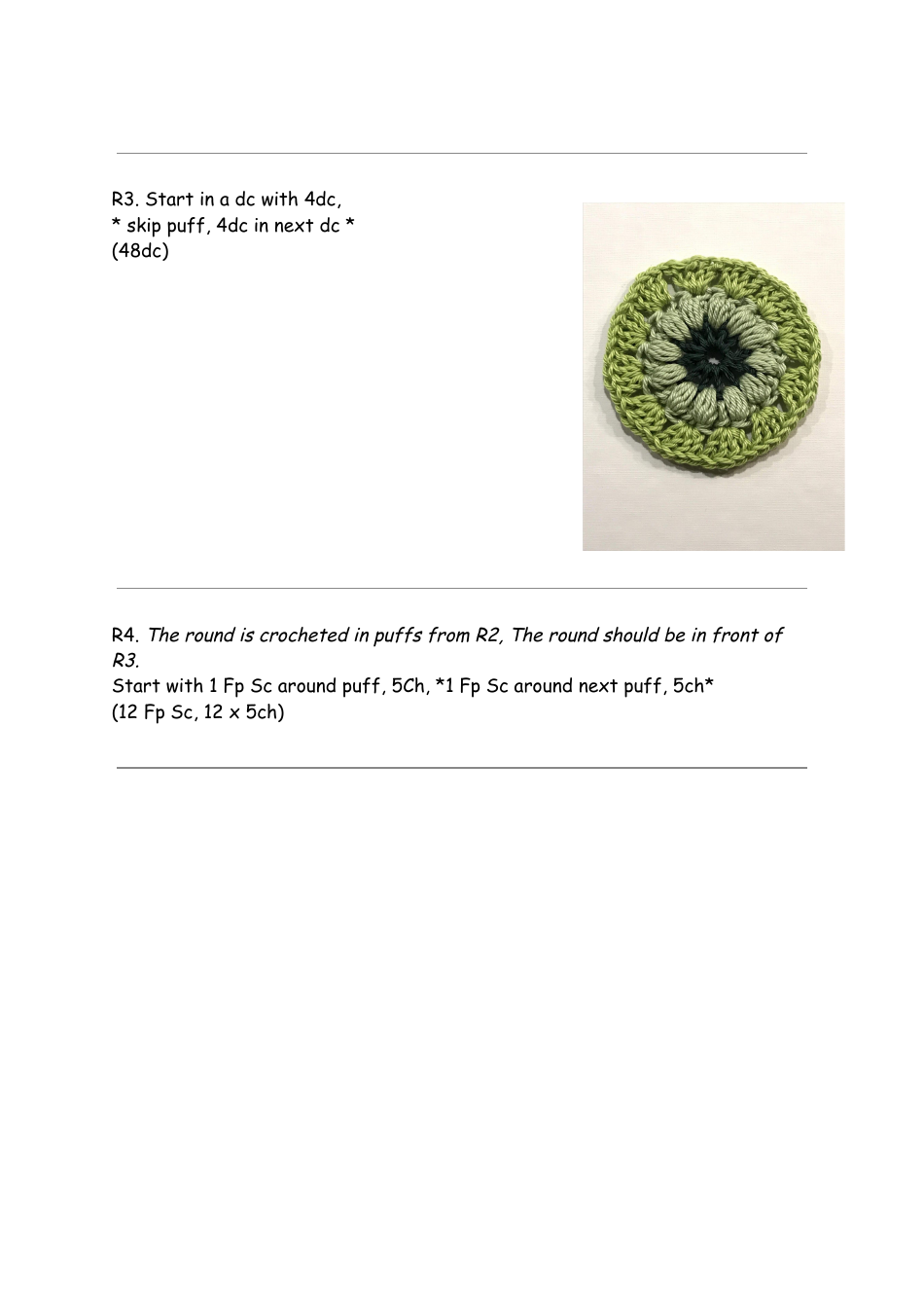 Mandala Crochet Pattern, Page 3