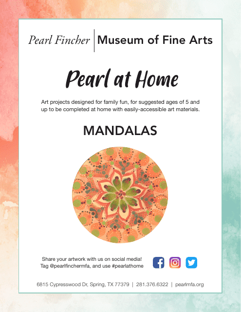 Pearl at Home Mandala Pattern Template
